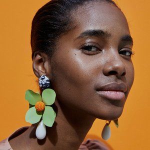 Flower Statement Earrings Fashion Trendy Bohemian